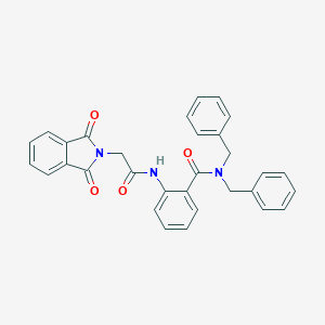 molecular formula C31H25N3O4 B378712 N,N-dibenzyl-2-{[(1,3-dioxo-1,3-dihydro-2H-isoindol-2-yl)acetyl]amino}benzamide 