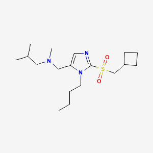 N-[[3-butyl-2-(cyclobutylmethylsulfonyl)imidazol-4-yl]methyl]-N,2-dimethylpropan-1-amine