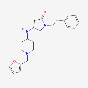 4-[[1-(Furan-2-ylmethyl)piperidin-4-yl]amino]-1-(2-phenylethyl)pyrrolidin-2-one