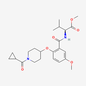 methyl N-(2-{[1-(cyclopropylcarbonyl)-4-piperidinyl]oxy}-5-methoxybenzoyl)-L-valinate