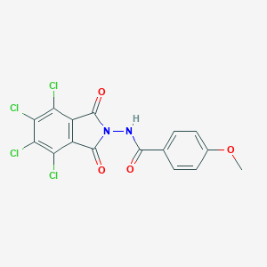 molecular formula C16H8Cl4N2O4 B378717 4-methoxy-N-(4,5,6,7-tetrachloro-1,3-dioxo-1,3-dihydro-2H-isoindol-2-yl)benzamide 