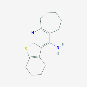 molecular formula C16H20N2S B378718 2,3,4,7,8,9,10,11-octahydro-1H-[1]benzothieno[2,3-b]cyclohepta[e]pyridin-12-amine 