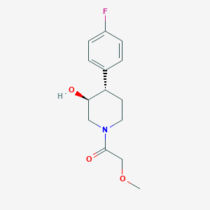 molecular formula C14H18FNO3 B3787190 1-[(3S,4S)-4-(4-fluorophenyl)-3-hydroxypiperidin-1-yl]-2-methoxyethanone 