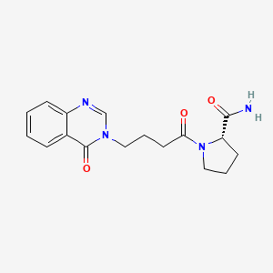 molecular formula C17H20N4O3 B3787199 (2S)-1-[4-(4-oxoquinazolin-3(4H)-yl)butanoyl]pyrrolidine-2-carboxamide 