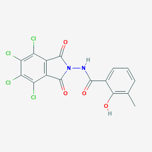 molecular formula C16H8Cl4N2O4 B378720 2-hydroxy-3-methyl-N-(4,5,6,7-tetrachloro-1,3-dioxo-1,3-dihydro-2H-isoindol-2-yl)benzamide 