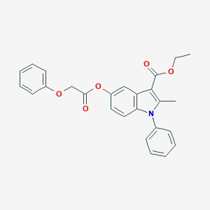 ethyl 2-methyl-5-[(phenoxyacetyl)oxy]-1-phenyl-1H-indole-3-carboxylate