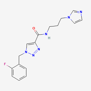 1-(2-fluorobenzyl)-N-[3-(1H-imidazol-1-yl)propyl]-1H-1,2,3-triazole-4-carboxamide