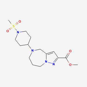 methyl 5-[1-(methylsulfonyl)piperidin-4-yl]-5,6,7,8-tetrahydro-4H-pyrazolo[1,5-a][1,4]diazepine-2-carboxylate