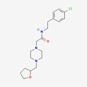 N-[2-(4-chlorophenyl)ethyl]-2-[4-(tetrahydrofuran-2-ylmethyl)piperazin-1-yl]acetamide