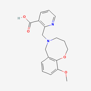 2-[(10-methoxy-3,4-dihydro-2H-1,5-benzoxazocin-5(6H)-yl)methyl]nicotinic acid