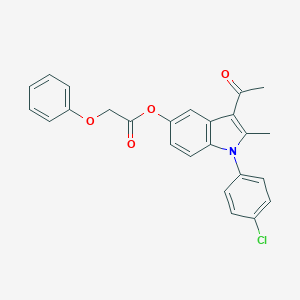 3-acetyl-1-(4-chlorophenyl)-2-methyl-1H-indol-5-yl phenoxyacetate