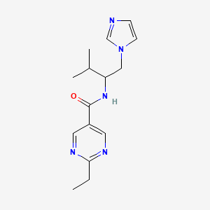 2-ethyl-N-[1-(1H-imidazol-1-ylmethyl)-2-methylpropyl]pyrimidine-5-carboxamide