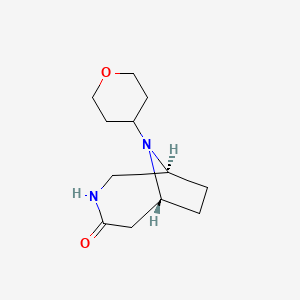 (1S*,6R*)-9-(tetrahydro-2H-pyran-4-yl)-3,9-diazabicyclo[4.2.1]nonan-4-one