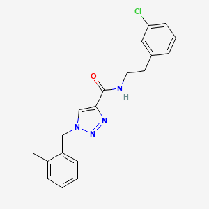 N-[2-(3-chlorophenyl)ethyl]-1-[(2-methylphenyl)methyl]triazole-4-carboxamide