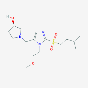 (3S)-1-[[3-(2-methoxyethyl)-2-(3-methylbutylsulfonyl)imidazol-4-yl]methyl]pyrrolidin-3-ol