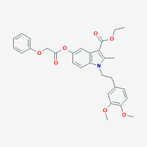 molecular formula C30H31NO7 B378727 ethyl 1-[2-(3,4-dimethoxyphenyl)ethyl]-2-methyl-5-[(phenoxyacetyl)oxy]-1H-indole-3-carboxylate CAS No. 342594-24-5