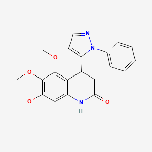 5,6,7-trimethoxy-4-(1-phenyl-1H-pyrazol-5-yl)-3,4-dihydroquinolin-2(1H)-one