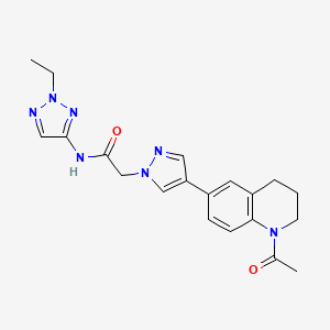 2-[4-(1-acetyl-3,4-dihydro-2H-quinolin-6-yl)pyrazol-1-yl]-N-(2-ethyltriazol-4-yl)acetamide