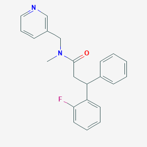 3-(2-fluorophenyl)-N-methyl-3-phenyl-N-(3-pyridinylmethyl)propanamide