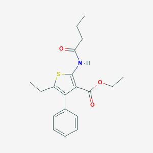 Ethyl 2-(butyrylamino)-5-ethyl-4-phenyl-3-thiophenecarboxylate