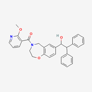 1-{4-[(2-methoxy-3-pyridinyl)carbonyl]-2,3,4,5-tetrahydro-1,4-benzoxazepin-7-yl}-2,2-diphenylethanol