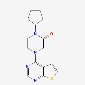 1-cyclopentyl-4-thieno[2,3-d]pyrimidin-4-yl-2-piperazinone