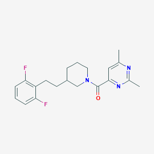 4-({3-[2-(2,6-difluorophenyl)ethyl]-1-piperidinyl}carbonyl)-2,6-dimethylpyrimidine