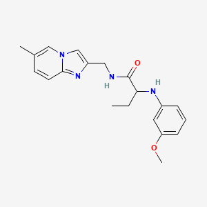 2-[(3-methoxyphenyl)amino]-N-[(6-methylimidazo[1,2-a]pyridin-2-yl)methyl]butanamide