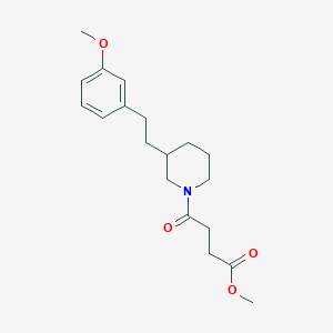 methyl 4-{3-[2-(3-methoxyphenyl)ethyl]-1-piperidinyl}-4-oxobutanoate