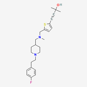 4-(5-{[({1-[2-(4-fluorophenyl)ethyl]-4-piperidinyl}methyl)(methyl)amino]methyl}-2-thienyl)-2-methyl-3-butyn-2-ol