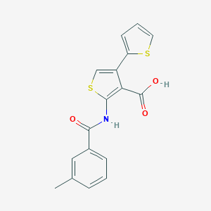 molecular formula C17H13NO3S2 B378735 2-[(3-Methylbenzoyl)amino]-2',4-bithiophene-3-carboxylic acid 
