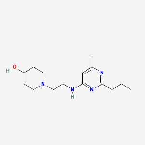 molecular formula C15H26N4O B3787354 1-{2-[(6-methyl-2-propylpyrimidin-4-yl)amino]ethyl}piperidin-4-ol 