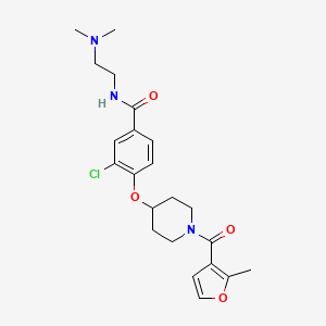 3-chloro-N-[2-(dimethylamino)ethyl]-4-{[1-(2-methyl-3-furoyl)-4-piperidinyl]oxy}benzamide