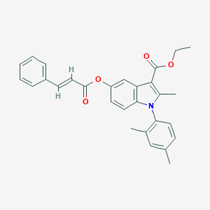 molecular formula C29H27NO4 B378736 ethyl 1-(2,4-dimethylphenyl)-2-methyl-5-{[(2E)-3-phenylprop-2-enoyl]oxy}-1H-indole-3-carboxylate CAS No. 312945-78-1