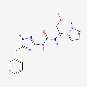 molecular formula C17H21N7O2 B3787364 1-(5-benzyl-1H-1,2,4-triazol-3-yl)-3-[2-methoxy-1-(2-methylpyrazol-3-yl)ethyl]urea 