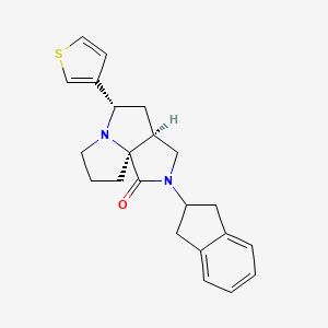 (1S,5S,7S)-3-(2,3-dihydro-1H-inden-2-yl)-7-thiophen-3-yl-3,8-diazatricyclo[6.3.0.01,5]undecan-2-one