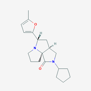 molecular formula C19H26N2O2 B3787395 (3aS*,5S*,9aS*)-2-cyclopentyl-5-(5-methyl-2-furyl)hexahydro-7H-pyrrolo[3,4-g]pyrrolizin-1(2H)-one 