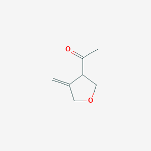 molecular formula C7H10O2 B037874 1-(4-Methylideneoxolan-3-yl)ethanone CAS No. 112332-63-5