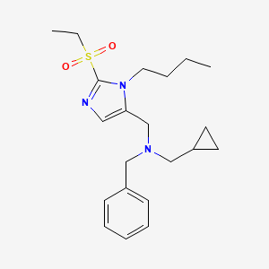 N-benzyl-1-[1-butyl-2-(ethylsulfonyl)-1H-imidazol-5-yl]-N-(cyclopropylmethyl)methanamine