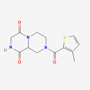 8-[(3-methyl-2-thienyl)carbonyl]tetrahydro-2H-pyrazino[1,2-a]pyrazine-1,4(3H,6H)-dione