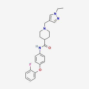 1-[(1-ethyl-1H-pyrazol-4-yl)methyl]-N-[4-(2-fluorophenoxy)phenyl]-4-piperidinecarboxamide