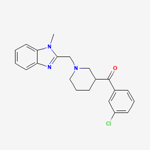 (3-Chlorophenyl)-[1-[(1-methylbenzimidazol-2-yl)methyl]piperidin-3-yl]methanone