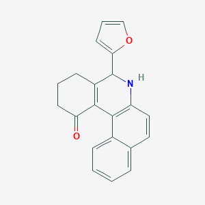 molecular formula C21H17NO2 B378745 5-(2-furyl)-3,4,5,6-tetrahydrobenzo[a]phenanthridin-1(2H)-one CAS No. 302802-05-7