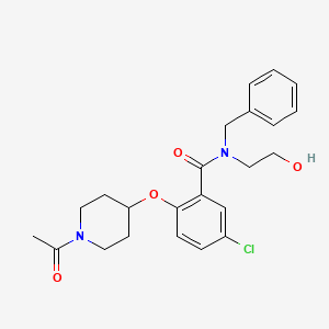 2-[(1-acetyl-4-piperidinyl)oxy]-N-benzyl-5-chloro-N-(2-hydroxyethyl)benzamide