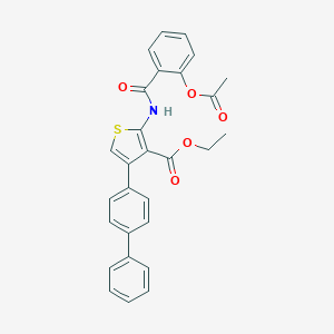 Ethyl 2-[(2-acetyloxybenzoyl)amino]-4-(4-phenylphenyl)thiophene-3-carboxylate
