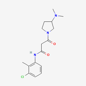 N-(3-chloro-2-methylphenyl)-3-[3-(dimethylamino)pyrrolidin-1-yl]-3-oxopropanamide