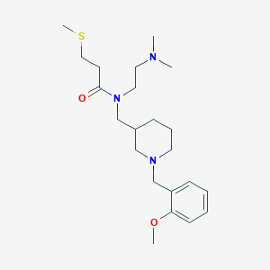 N-[2-(dimethylamino)ethyl]-N-{[1-(2-methoxybenzyl)-3-piperidinyl]methyl}-3-(methylthio)propanamide