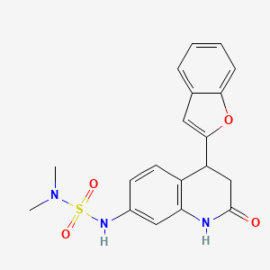 N'-[4-(1-benzofuran-2-yl)-2-oxo-1,2,3,4-tetrahydroquinolin-7-yl]-N,N-dimethylsulfamide