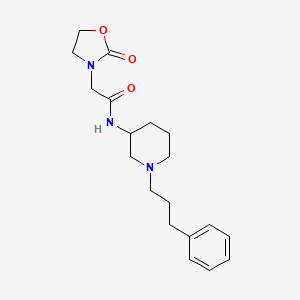 2-(2-oxo-1,3-oxazolidin-3-yl)-N-[1-(3-phenylpropyl)-3-piperidinyl]acetamide