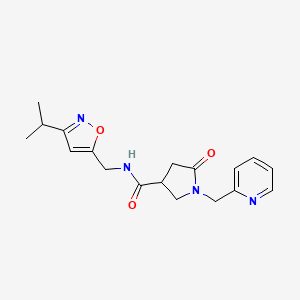 N-[(3-isopropylisoxazol-5-yl)methyl]-5-oxo-1-(pyridin-2-ylmethyl)pyrrolidine-3-carboxamide